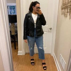 ASOS Only Curve faux leather biker jacket